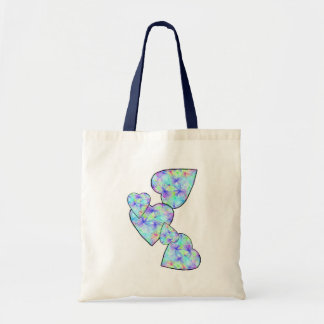 Bolsa Tote Saco azul, azul dos corações