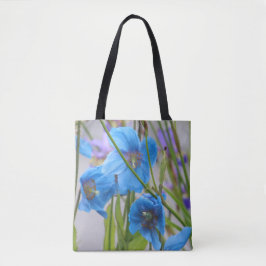 Bolsa Tote Saco azul das flores