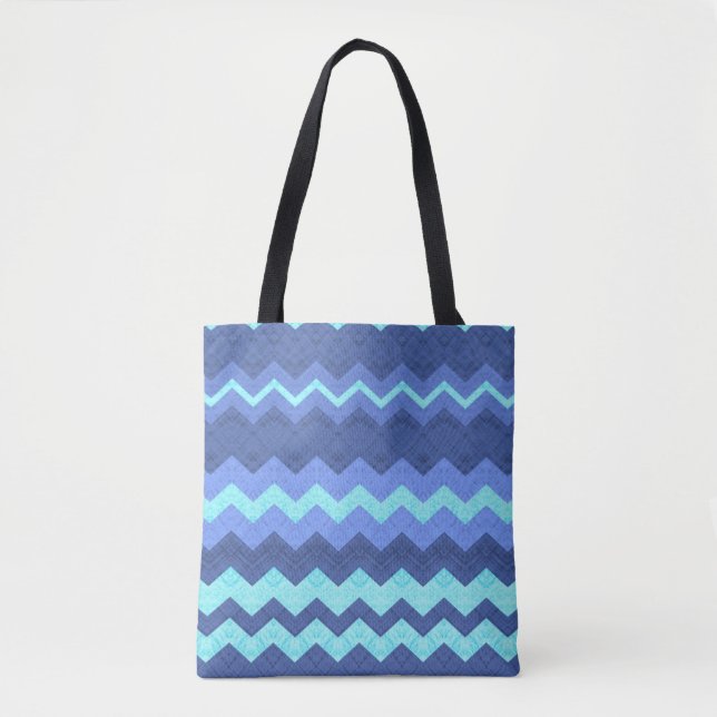 Bolsa Tote saco azul de toalhas de fêmur (Frente)