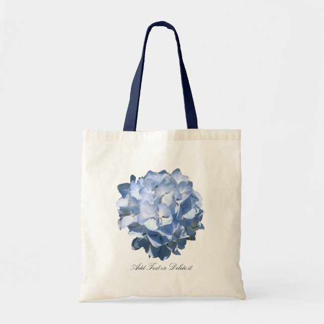 Bolsa Tote Saco azul do Hydrangea (Frente)
