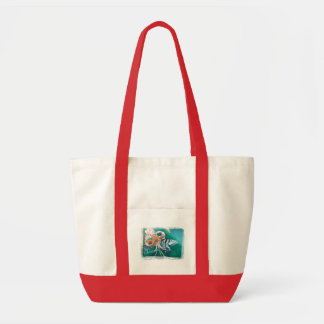 Bolsa Tote Saco azul esverdeado da borboleta