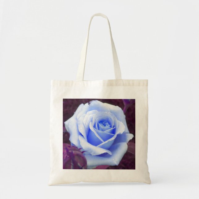 Bolsa Tote Saco azul Rosa Tote Pálido (Frente)