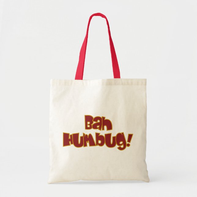Bolsa Tote Saco BAH HUMBUG! - escolha estilo e cor (Frente)