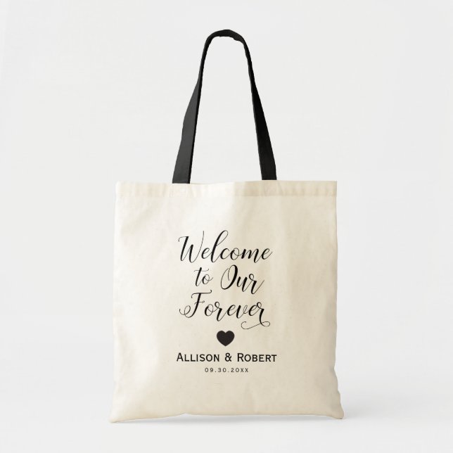 Bolsa Tote Saco bem-vindo Wedding, boa vinda ao nosso para (Frente)