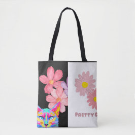 Bolsa Tote Saco "Bloom & Meow"