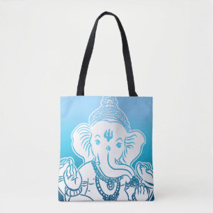 Bolsa Tote Saco/bolsa azuis de Ombre Ganesh