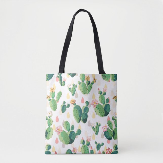 Bolsa Tote Saco bonito bonito do Succulent do cacto (Frente)
