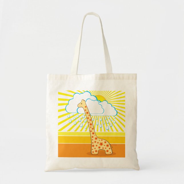 Bolsa Tote Saco bonito do girafa (Frente)