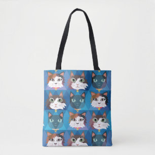 Bolsa Tote Saco bonito dos gatos