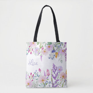 Bolsa Tote Saco Branca Personalizado - Mistura Floral