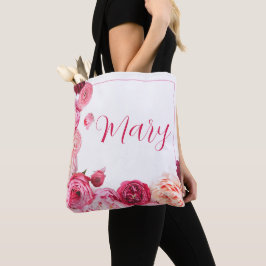 Bolsa Tote Saco Branca Personalizado - Peneiro Rosa