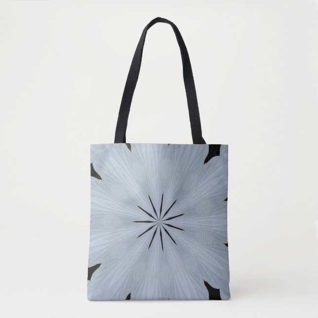 Bolsa Tote Saco branco de impressão do caleidoscópio (Frente)