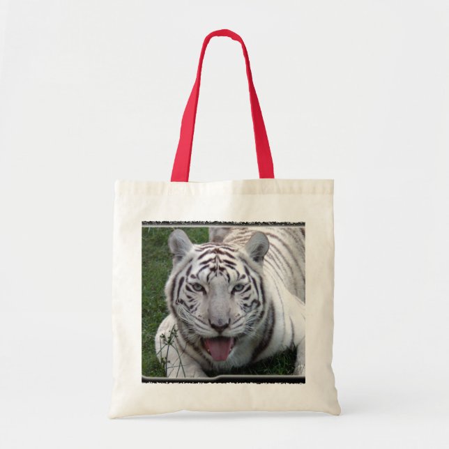Bolsa Tote Saco branco do tigre (Frente)