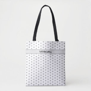 Bolsa Tote Saco branco personalizado com nome personalizado