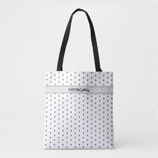 Bolsa Tote Saco branco personalizado com nome personalizado