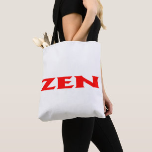 Bolsa Tote Saco branco vermelho Zen