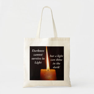 Bolsa Tote Saco budista do SGI com vela de Lotus e NMRK