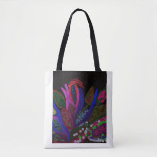 Bolsa Tote Saco Colorido da Vida Marinha Submarina