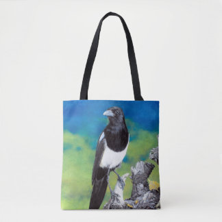 Bolsa Tote Saco colorido de Corvid do Magpie