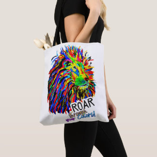 Bolsa Tote Saco Colorido de Leão