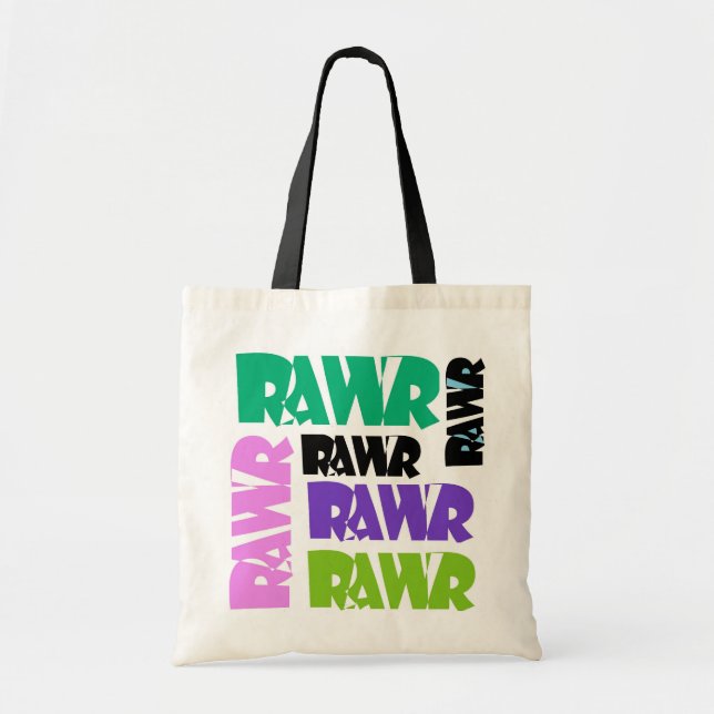 Bolsa Tote Saco colorido de Rawr (Frente)
