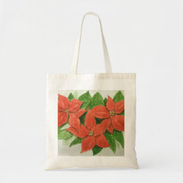 Bolsa Tote Saco com design de flor de poinsettia