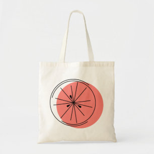 Bolsa Tote Saco com duas faces, em forma de toranja rosa