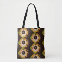 Bolsa Tote saco com estampa de girassol