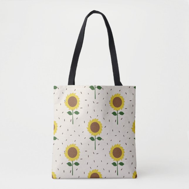 Bolsa Tote Saco com Girassóis (Frente)