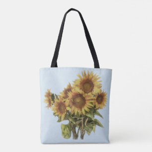 Bolsa Tote Saco com girassóis