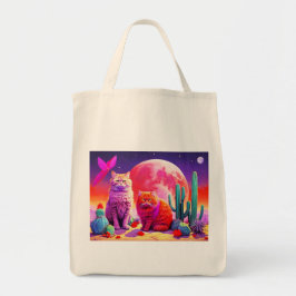 Bolsa Tote Saco com Ilustração de Gato