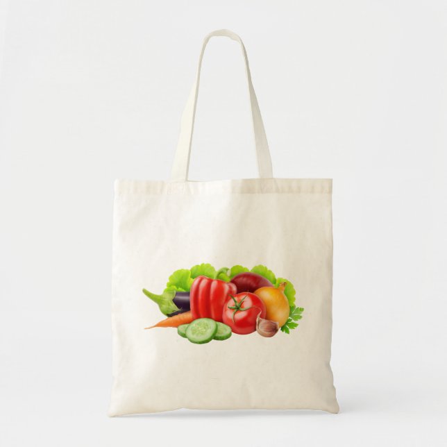 Bolsa Tote Saco com legumes frescos (Frente)