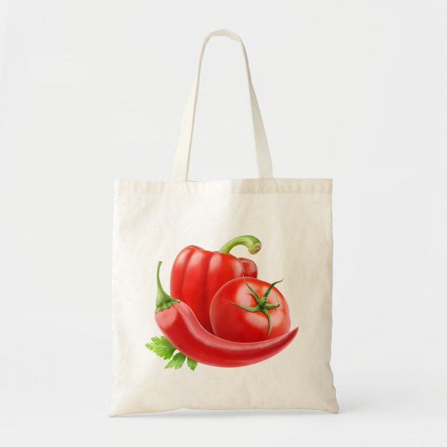 Bolsa Tote Saco com legumes frescos (Frente)