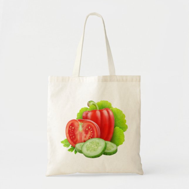 Bolsa Tote Saco com legumes frescos (Frente)