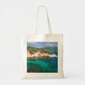 Bolsa Tote Saco com opinião do mar de Sardinia.