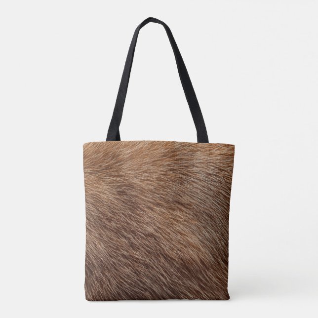 Bolsa Tote Saco com pelo de animal (Verso)