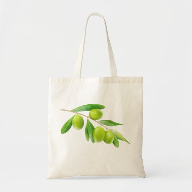 Bolsa Tote Saco com ramal de azeitona verde (Frente)