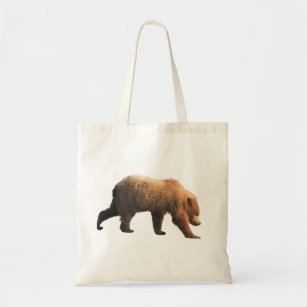 Bolsa Tote Saco com ursinho de urso pardo