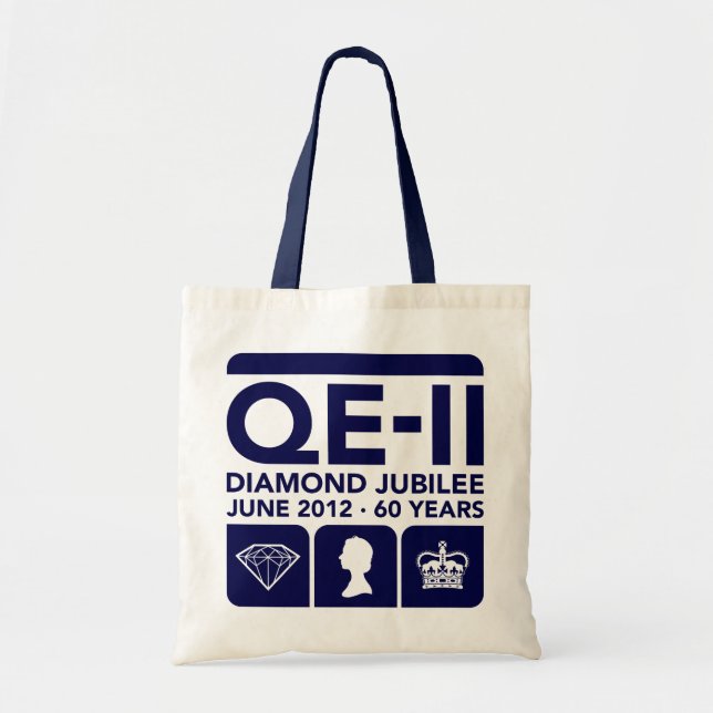 Bolsa Tote Saco comemorativo do jubileu de diamante (Frente)