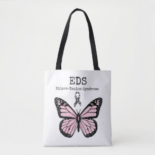 Bolsa Tote Saco cor-de-rosa do EDS da síndrome de