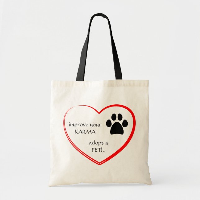 Bolsa Tote Saco da adopção do animal de estimação (Frente)