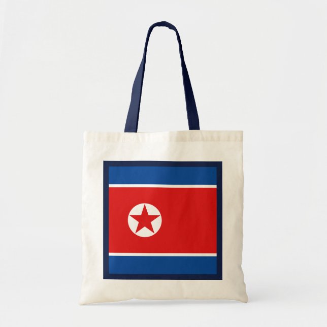 Bolsa Tote Saco da bandeira da Coreia do Norte (Frente)