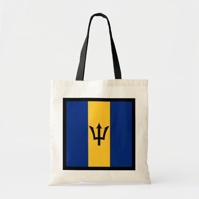 Bolsa Tote Saco da bandeira de Barbados (Frente)