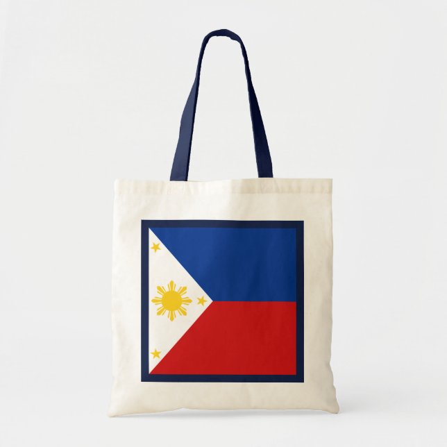 Bolsa Tote Saco da bandeira de Filipinas (Frente)