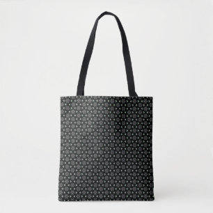 Bolsa Tote Saco da Barra de Distância Circular Preta