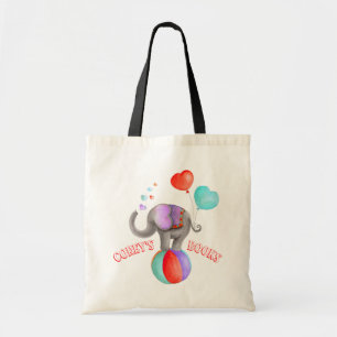Bolsa Tote Saco da biblioteca do nome da arte da aguarela do