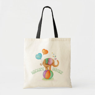 Bolsa Tote Saco da biblioteca do nome da arte da aguarela do