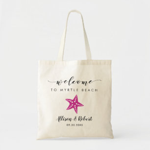Bolsa Tote Saco da boa vinda do casamento da estrela do mar,