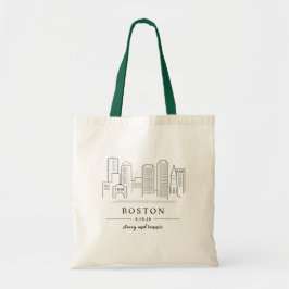 Bolsa Tote Saco da boa vinda do casamento de Boston