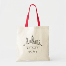 Bolsa Tote Saco da boa vinda do casamento de Chicago
